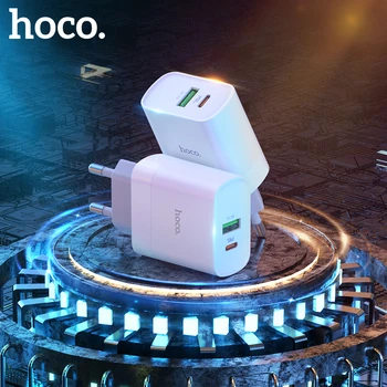HOCO USB Polnilec za Hitro Polnjenje QC PD Polnilnik 20W QC4.0 QC3.0 USB Tip C Hiter Polnilec za iPhone 11Pro X Xs 8 Telefon Xiaomi EU Plug