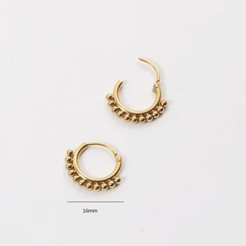 Majhen, tanek zlat obroč uhani iz nerjavečega jekla za moške preprosto eleganten modni uhani za ženske