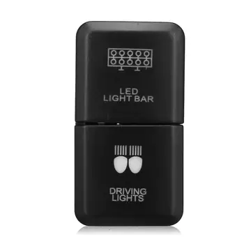 Vehemo Črna ABS LED Luči Stikalo Bar lightbar Stikalo Gumb Preklopi Bar Stikalo Meglo Vožnje Trajne Pathfinder
