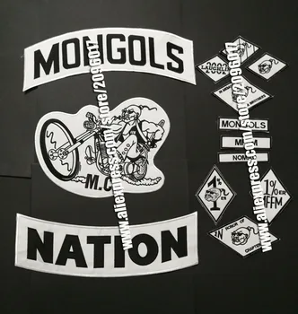 13pcs/set Mongoli Obliži za motorno kolo Biker Jacket Obleko Rider značke Naroda MFFM appliques železa na Obliži nalepka