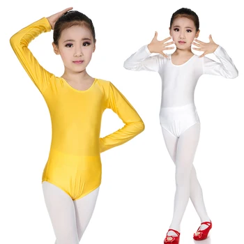 SONGYUEXIA Dekleta Balet Obleko z Dolgimi Rokavi Spandex Gimnastika Leotard Otroci Balet Ples Kostum Balerina Poklicna Oblačila