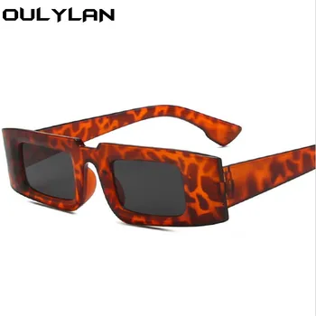 Oulylan 2021 Pravokotnik sončna Očala Ženske, Moške blagovne Znamke Design Majhen Ozek okvir sončna Očala Ženski Trendy Black Brown Očala UV400