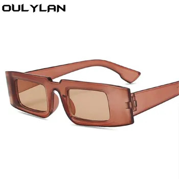 Oulylan 2021 Pravokotnik sončna Očala Ženske, Moške blagovne Znamke Design Majhen Ozek okvir sončna Očala Ženski Trendy Black Brown Očala UV400