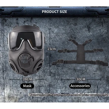 AIRSOFTA Airsoft Paintball Maska Dual Fan Anti-Fog PC Objektiv Zaščitne Maske Lov Vojaško Taktično Streljanje BB Pištolo Dodatki