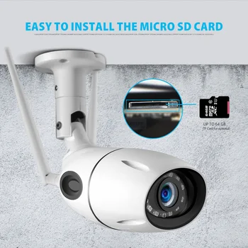 HD 1080P 5MP IP Kamera, WIFI Brezžična ONVIF CCTV Bullet Omrežna Kamera na Prostem Two-Way Audio, Micro SD Kartico v Režo za Max 64 G P2P iCsee