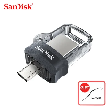 Sandisk Original SDDD3 Izjemno visoko hitrostjo 150 M/S Dual OTG USB Flash Disk 64GB 128GB 16GB 32GB Pen Drive USB3.0 PenDrive Resnično