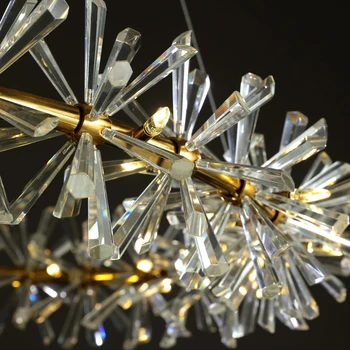 Youlaike Luksuzni Moderen Lestenec svetila Za Jedilnico Nov Prihod Crystal LED Lučka Kuhinja Otok Keramiko Dekor De Cristal