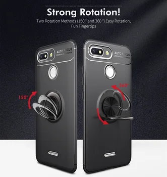 Funda Za Xiaomi Redmi 6 Kovinski Prst Prstan Primeru Xaomi Xiomi Rdeče Mi Redmi 6 Avto Nosilec Stojalo Odbijača Kritje Redmi6 Shockproof Capa