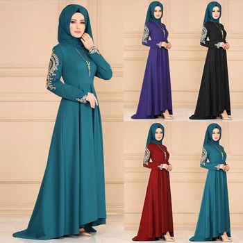 Donsignet Muslimansko Obleko Muslimanskih Moda Abaya Dubaj Elegantna Ženska Abaya Elegantna Dolga Obleka Appliques Abaya Turčija
