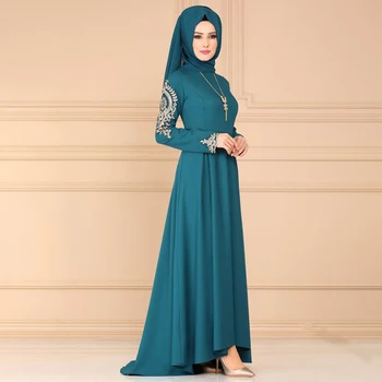 Donsignet Muslimansko Obleko Muslimanskih Moda Abaya Dubaj Elegantna Ženska Abaya Elegantna Dolga Obleka Appliques Abaya Turčija
