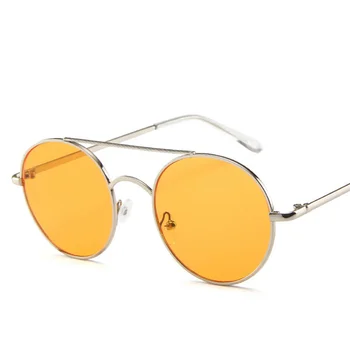 RBRARE 2021 Kovinski Krog Okvir sončna Očala Ženske Trend Retro Dvojno Žarek Sonca Očala Letnik Lady Luksuzni Ocean Leče Očala