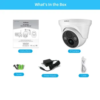 Sricam SH030 3.0 MP IP Dome Kamera H. 265 Varnosti CCTV Wifi Kamera dvosmerni Audio Alarm Pritisni in ONVIF Video Nadzor Dela Na NVR