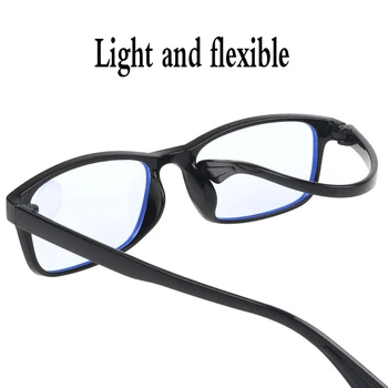 Modra svetloba blokiranje očala Retro kvadratni okvir pregleden objektiv Moški Ženske Anti Modri Žarki Študent letalo ogledalo Računalnik Očala