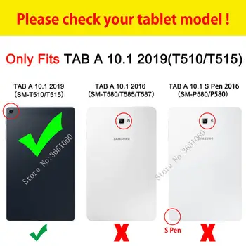 SM-T510 Ohišje Za Samsung Galaxy Tab 10.1 2019 T510 T515 SM-T515 Kritje Funda Modni Tisk Projekcijska Stojala za Skin Shell Coque +Darilo