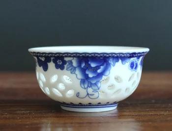 Lepe Openwork keramične skodelice 1pcs,Kitajski tradicionalni porcelana teaCup,Kung Fu Teacup,Čaj pribor zeleni čaj pokal