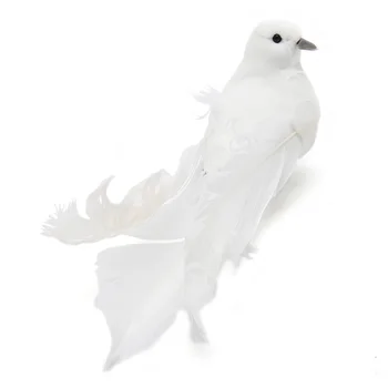 12pcs/niz Umetnih Ptic Pene Golob Okno Obrti Okraski Simulacije Perja Ptic, za Dom, Vrt Dekoracijo