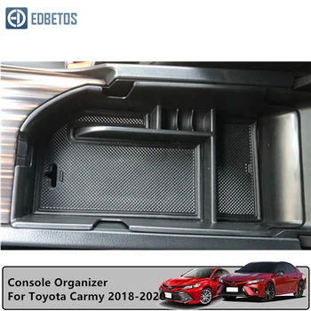 Za Toyota Camry LHD Auto Dodatki Avto Centralne Armrest Škatla za Shranjevanje Črne Auto Posodo Rokavice Organizator Primeru 2018 2019 2020